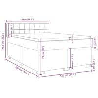 Boxspring met matras stof blauw 140x190 cm - thumbnail