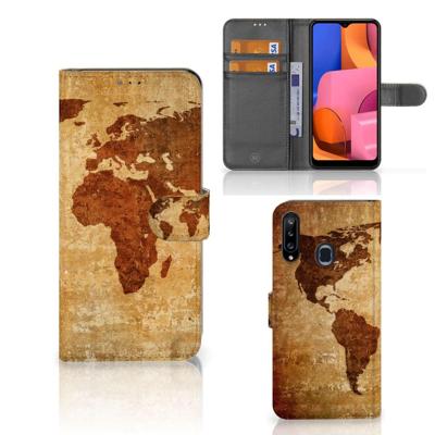 Samsung Galaxy A20s | Flip Cover | Wereldkaart