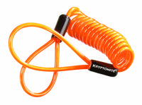 Kryptonite reminder-kabel voor schijfremslot oranje - thumbnail