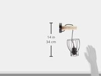Globo WandlampMina zwart met hout - 15326NW - thumbnail