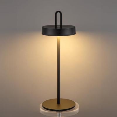 Draadloze Oplaadbare LED Tafellamp - Binnen & Buiten - Dimbaar - ø12.8 x 36.6 cm - Warmwit licht - 3000mAh - Zwart