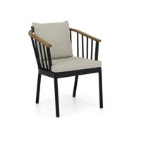 Dining Tuinstoel Condor Zwart Teak Hout Stoel Buiten Applebee - thumbnail
