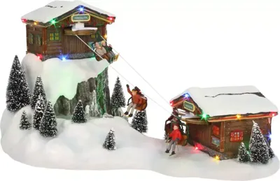 Ski lift adapter included l45,5xw25xh23,5 cm kersthuisje Luville - Luville Ski lift adapter included l45,5xw25xh23,5 cm kersthuisje Luville - Luville