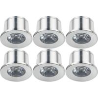 Velvalux LED Veranda Spot 6-pack - Dimbaar Warm Wit 3000K Rond Ø31mm - thumbnail