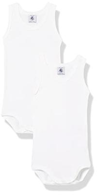 Set van 2 body's zonder mouwen PETIT BATEAU wit