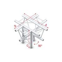 Showtec GT30 Driehoek truss 024 5-weg kruis met down 90g apex down - thumbnail