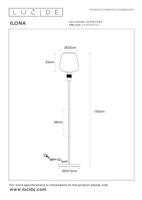 Lucide ILONA - Vloerlamp - Ø 34 cm - 1xE27 - Amber - thumbnail