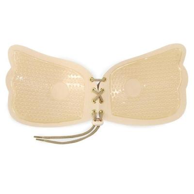 3 stuks trekken touw vleugel onzichtbare ondergoed zonder stalen ring trek touw silicone onzichtbare Nubra Cup grootte: D (huidskleur)