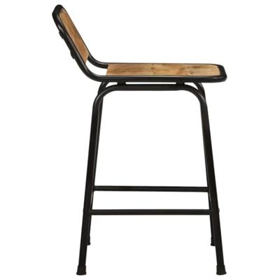 Barkrukken 4 st 46x35,5x70 cm massief hout ruw mangohout