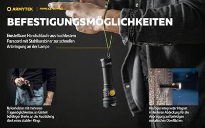 ArmyTek Prime C2 Pro Max White Zaklamp werkt op een accu LED Met handlus, Met holster 4000 lm 203 g ArmyTek Prime C2 Pro Max White Zaklamp werkt op een accu LED Met handlus, Met holster 4000 lm 203 g