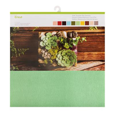 Cricut 2003829 Vilt Snijbreedte 30.5 Lichtroze, Rood, Pruim, Lichtblauw, Groen, Munt, Lichtgeel, Bruin, Perzik, Grijs
