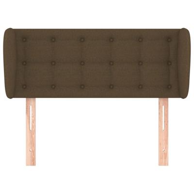 Hoofdbord met randen 147x23x78/88 cm stof donkerbruin