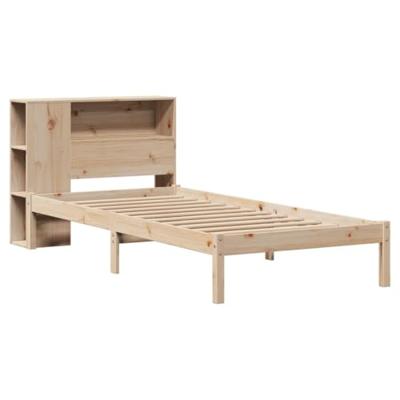 Bed met boekenkast zonder matras massief grenenhout 75x190 cm - thumbnail