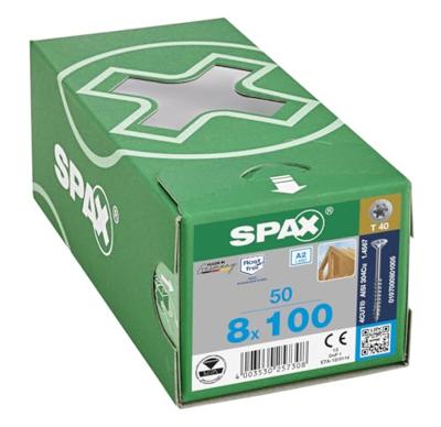 SPAX 0197000801005 Houtschroef 8 mm 100 mm T-STAR plus RVS A2 50 stuk(s)