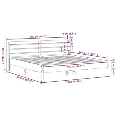 Bedframe zonder matras massief grenenhout wit 180x200 cm Bedframe zonder matras massief grenenhout wit 180x200 cm