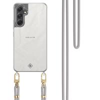 Samsung Galaxy A34 hoesje met grijs koord - Vive la vie - thumbnail