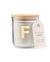 HEMA Kaars in glas Ø8x10cm letter F - thumbnail