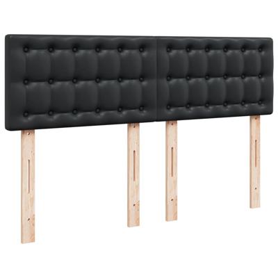Boxspring met matras kunstleer zwart 180x200 cm
