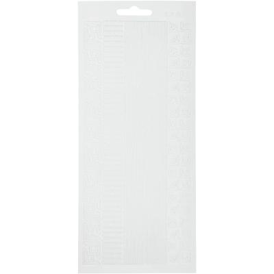 Creativ Company Stickers, randen, vel 10x23 cm, wit, 1 vel