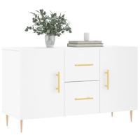 Dressoir 100x36x60 cm bewerkt hout wit - thumbnail