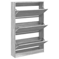 Schoenenkast 80x21x125,5 cm bewerkt hout grijs sonoma eiken - thumbnail