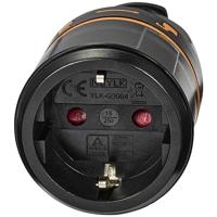 Sygonix SY-5597566 Koppeling met randaarde Kunststof Vergrendelbaar 250 V/AC Zwart, Oranje - thumbnail