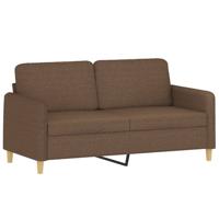 3-delige Loungeset met kussens stof bruin - thumbnail