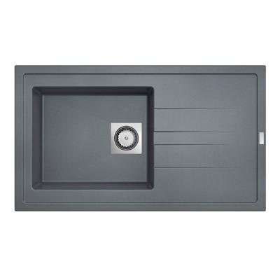 Inbouw Spoelbak Uitstortgootsteen Van Marcke Go Molto 86x50 cm Polyester Beton Grijs Go by Van Marcke