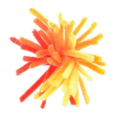 Vaessen Creative • chenilledraden 6mm 50st. 30cm oranje