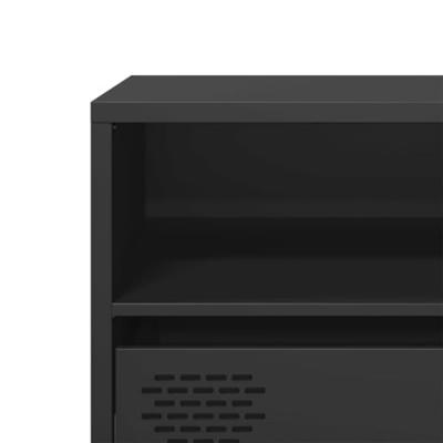 Tv-meubel 135x39x43,5 cm koudgewalst staal zwart Tv-meubel 135x39x43,5 cm koudgewalst staal zwart