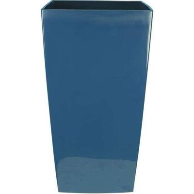 RIVIERA NUANCE vierkante bloembak - Kunststof - L38xD38xH69 cm - Blauw