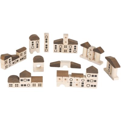 Goki houten bouwblokken stad, 70dlg.