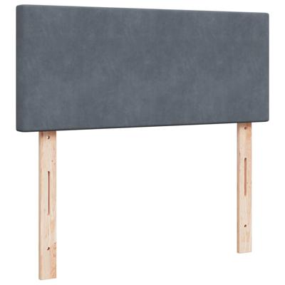 Boxspring met matras fluweel donkergrijs 120x200 cm - thumbnail