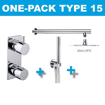 Thermostatische Inbouw Regendouche Set Wiesbaden Type 15 Wandarm Ufo 20 cm Rond Thermostatische Inbouw Regendouche Set Wiesbaden Type 15 Wandarm Ufo 20 cm Rond
