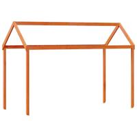 Hoogslaper met dak massief grenenhout wasbruin 75x190 cm - thumbnail