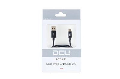 Kabel USB naar 2.0 naar USB C DCU 30402050 Zwart (1M)