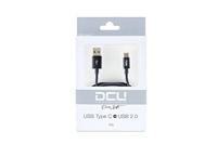 Kabel USB naar 2.0 naar USB C DCU 30402050 Zwart (1M) - thumbnail