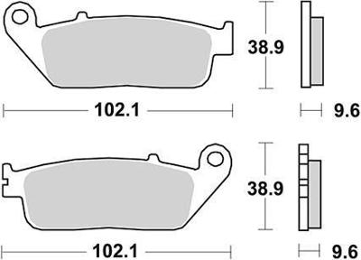 TRW remblokken "mcb 677 brake pad mcb 677 sv sintered metal