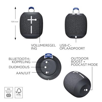 Ultimate Ears Wonderboom 4 Bluetooth luidspreker Draagbaar Zwart