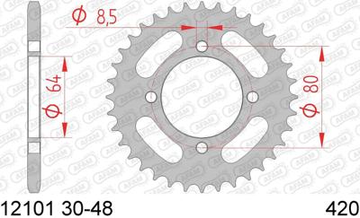 AFAM Chain wheel 420 35z steel silver
