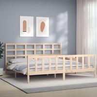 Bedframe zonder matras massief grenenhout 200x200 cm - thumbnail