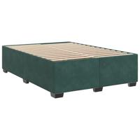 Boxspring met matras fluweel donkergroen 160x200 cm - thumbnail