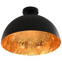 VidaXL Plafondlampen 2 st halfrond e27 zwart en goudkleurig - thumbnail