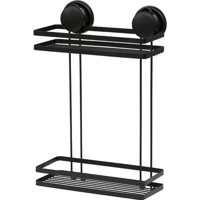 Zwart Doucherek - Staand of Hangend Doucherek 2 Laags - Geschikt voor muur of douchewand