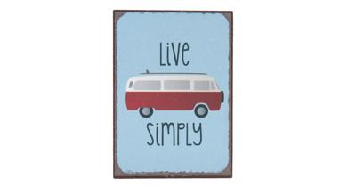 Clayre & Eef magneet live simply 5x7 cm