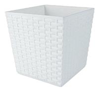 Bloempot BALI vierkant 16,5 cm Wit - thumbnail