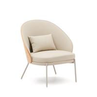 Kave Home Fauteuil 'Eamy' Lederlook, kleur Beige - thumbnail