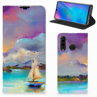 Bookcase Huawei P30 Lite New Edition Boat - thumbnail