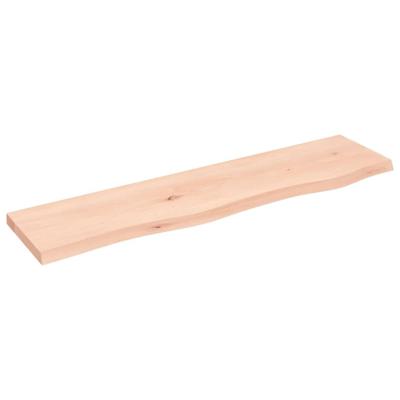 Wandschap 80x20x2 cm onbehandeld massief eikenhout Wandschap 80x20x2 cm onbehandeld massief eikenhout