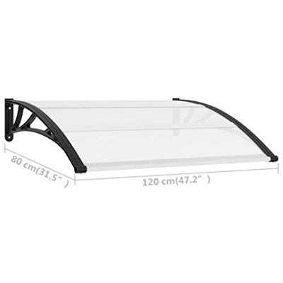VidaXL Deurluifel 120x75 cm pc zwart en transparant